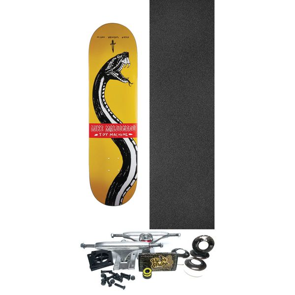 Toy Machine Skateboards Mike Maldonado Snake Skateboard Deck - 8.38" x 32" - Complete Skateboard Bundle